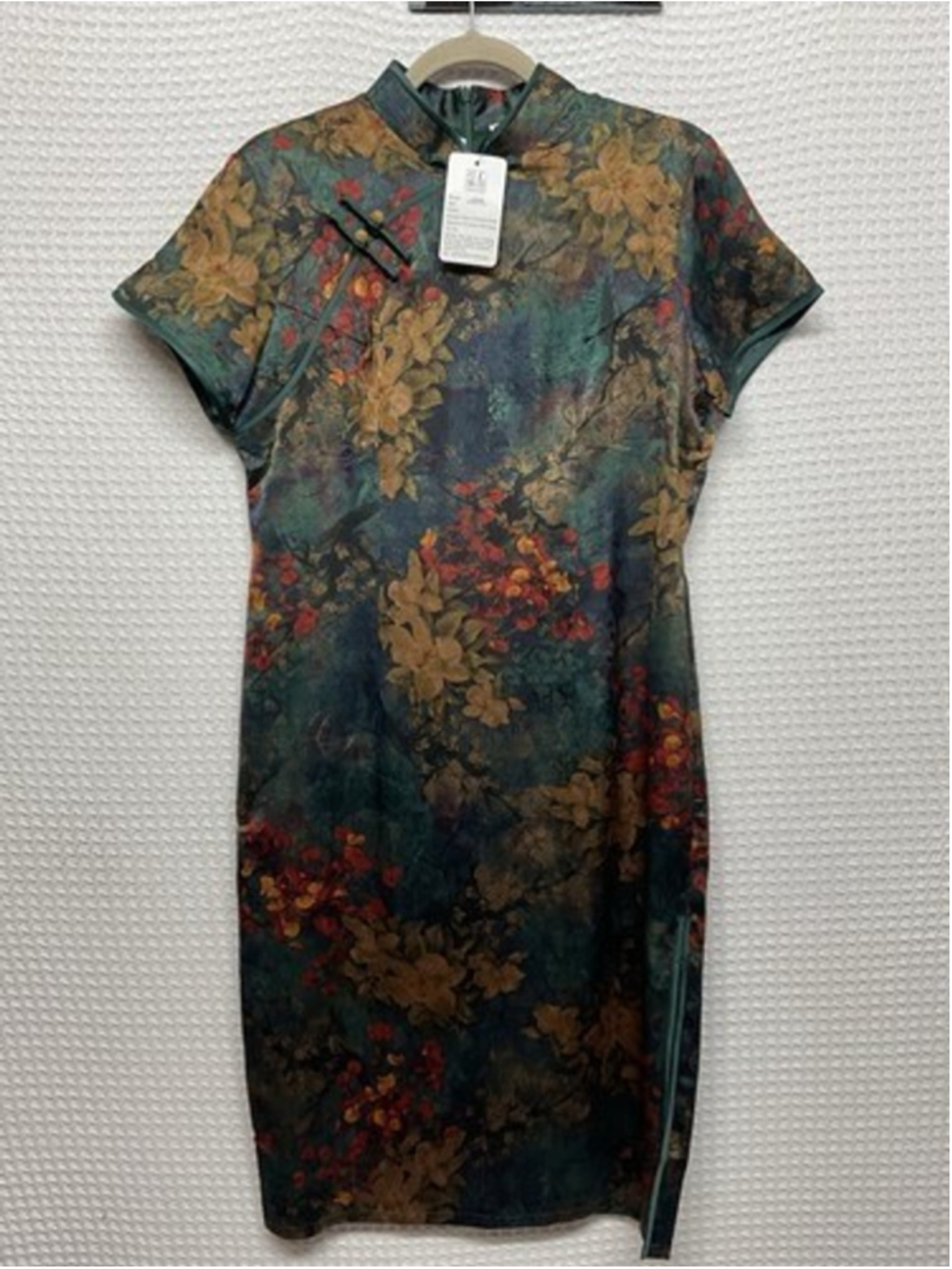 NWT Shanghai Story Oriental Chinese Midi Dress Cheongsam Retro Style Women‎ XXL